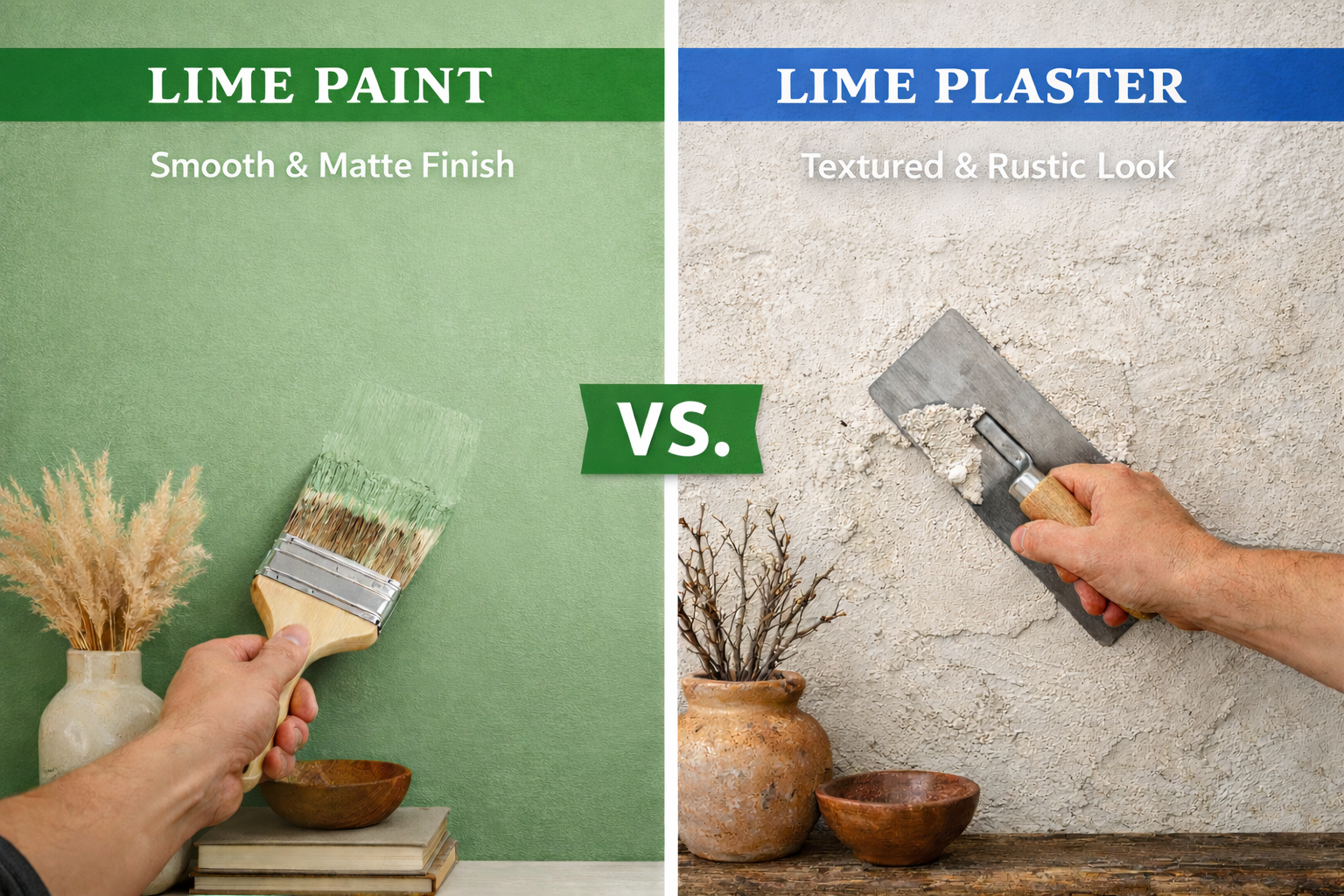 lime paint vs. lime plaster